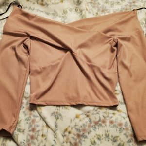 A pink crop top